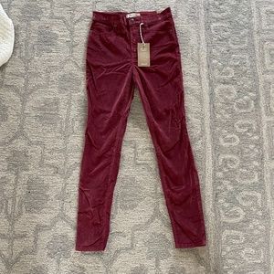 Velvet high rise skinny pants